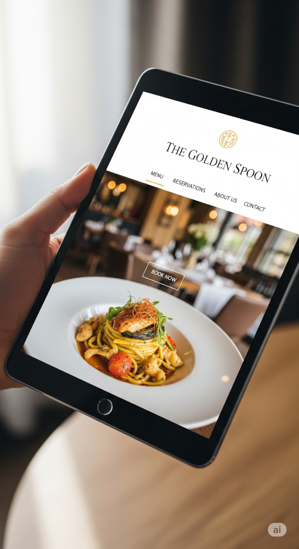 Screenshot einer modernen geschäftlichen Website
